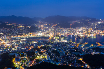 Nagasaki city at night