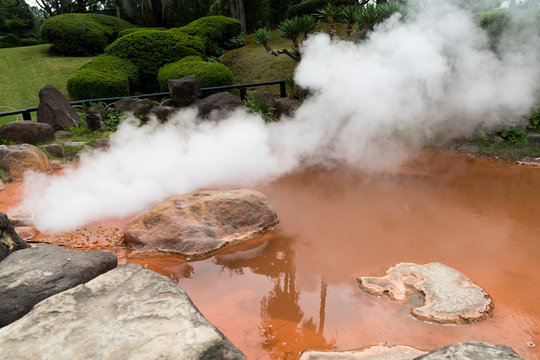 Blood Hell Hot Springs at Beppu © leungchopan