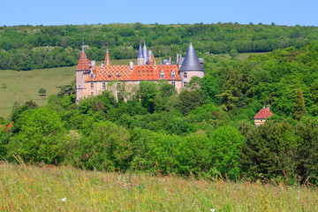 Fototapeta na wymiar château de la Rochepot, Côte d'or, bourgogne-franche-comté
