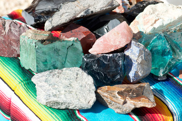 Various colletion of semi-precious stones