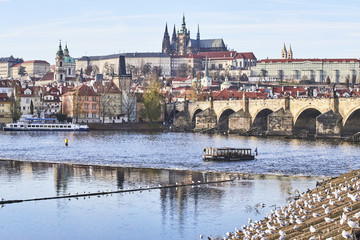 Prague castle and Charles bridge, Prague (UNESCO), Czech republic

