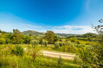 Fototapeta na wymiar clear sky over a Tuscan valley