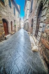 Narrow street in Tuscany