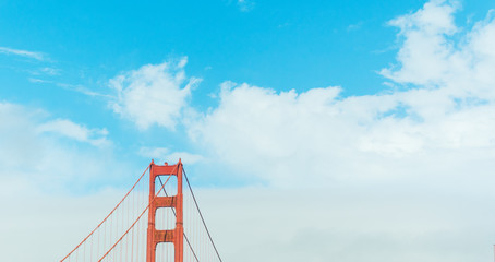 detail of Golden Gate bridge in San Francisco