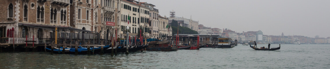 Gondola in the Venice sea