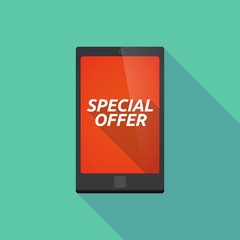 Long shadow smart phone with    the text SPECIAL OFFER