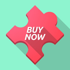 Long shadow puzzle piece with    the text BUY NOW