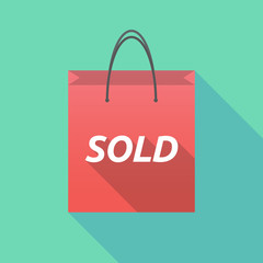 Long shadow shopping bag with    the text SOLD