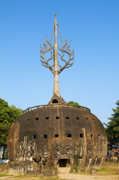 Monument in Xieng Khuan Buddha Park, Vientiane Province, Laos