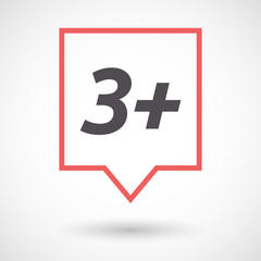 Isolated tooltip with    the text 3+