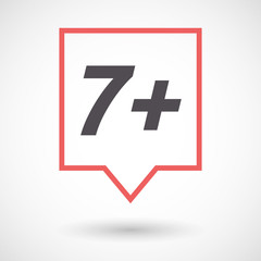 Isolated tooltip with    the text 7+