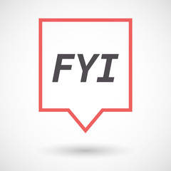 Isolated tooltip with    the text FYI