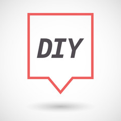Fototapeta premium Isolated tooltip with the text DIY