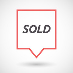 Isolated tooltip with    the text SOLD