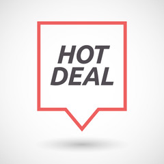 Isolated tooltip with    the text HOT DEAL