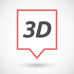 Isolated tooltip with    the text 3D