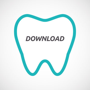 Isolated tooth with    the text DOWNLOAD