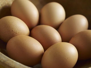 Fresh brown eggs
