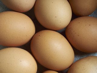Fresh brown eggs