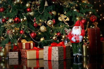 Christmas tree decoration. New Year holiday