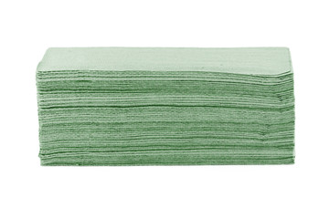 Paper towels isolated on white background.