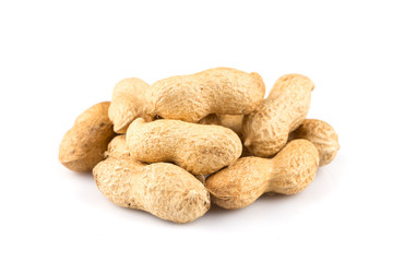 Pile of peanuts close up