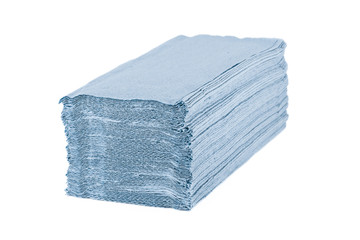 Paper towels isolated on white background.