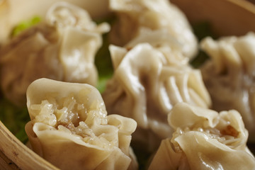 Sticky Rice Shu Mai, a type of steamed Chinese dumpling