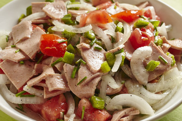 wurst salad, a dish from Austria