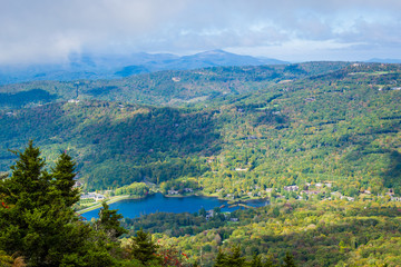 View of Grandfather Lake, from Grandfather Mountain, North Carol