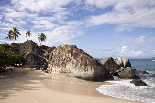 The Baths, large granite boulders, Virgin Gorda, British Virgin Islands