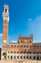 Palazzo Pubblico and Torre del Mangiaþ Siena. Italy