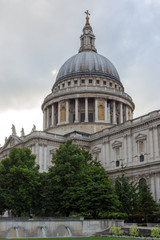 Fototapeta na wymiar LONDON, ENGLAND - JUNE 17 2016: Amazing view of St. Paul Cathedral in London, Great Britain