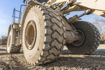 tire of a front loader