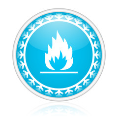 Christmas design blue vector web icon.