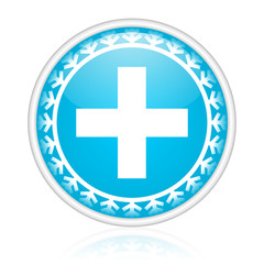 Christmas design blue vector web icon.