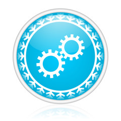 Christmas design blue vector web icon.