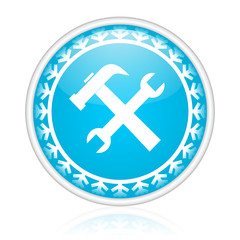 Christmas design blue vector web icon.