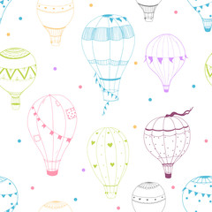 Vector air baloon pattern