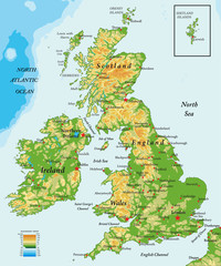 United Kingdom and Ireland-physical map - 130283026