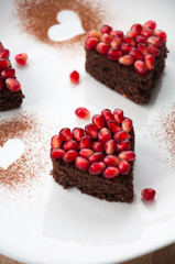 Valentines day dessert idea - heart shaped chocolate cake