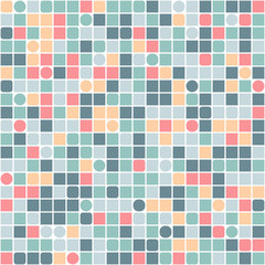 Geometric mosaic on a white background.