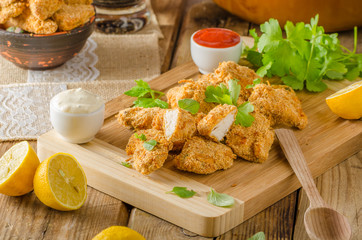 Chicken popcorn with garlic