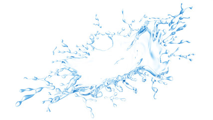 Obraz premium Transparent, isolation splash water splash on a white background