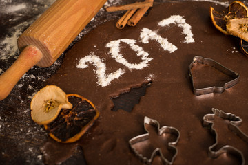 Preparing gingerbread for Christmas and New Year's Eve. 