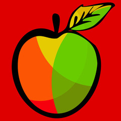 illustration of apple for web design