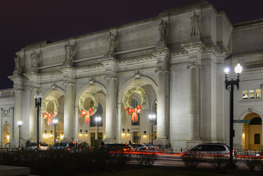 Washington DC, Union Station during Christmas