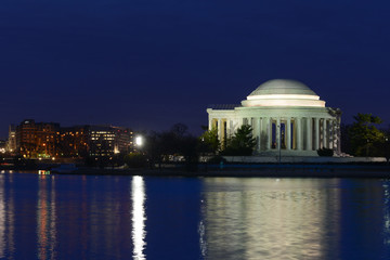 Jefferson Memorial as seen from Tidal Basin - Washington DC, USA