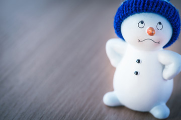 Cute Snowman on Wooden Table