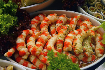 Surimi shrimp crayfish imitation salad